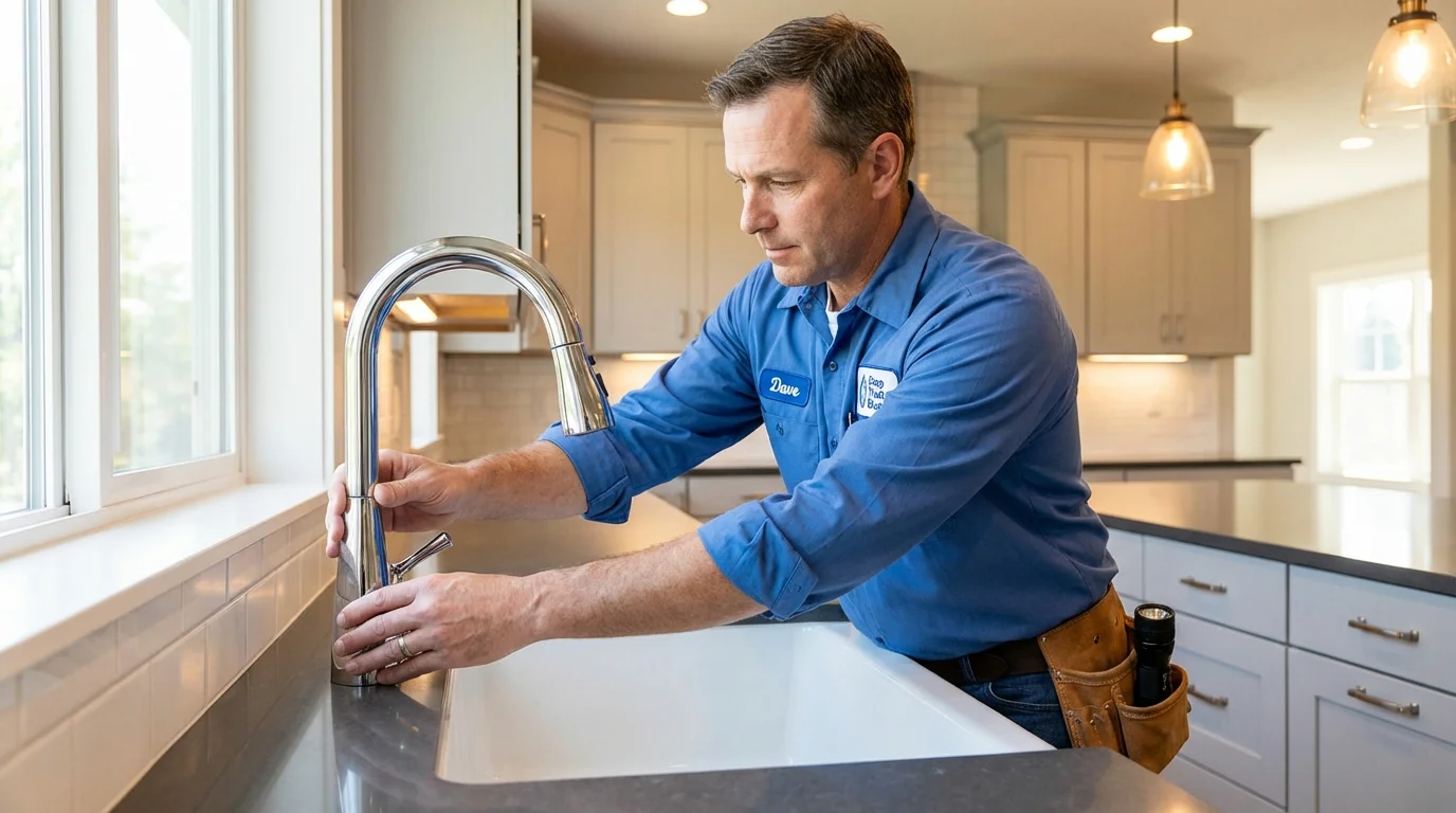 Kitchen faucet installation by Johns Plumbing LLC in Millbrae