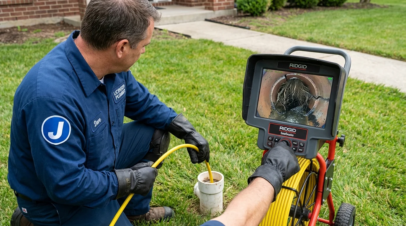 Sewer camera inspection being performed by Johns Plumbing LLC in Millbrae